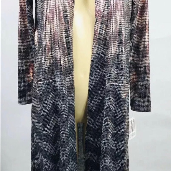 Lularoe Sarah Cardigan Duster Sz S Metallic - Picture 6 of 8